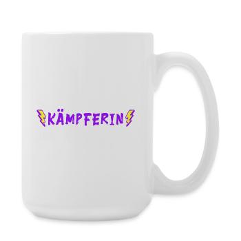 Kämpferin - Glücksbringer - positive Vibes - Große Tasse 440 ml - Weiß - Rechts