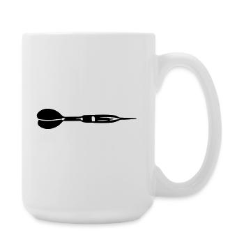 Dartpfeil Symbol - Große Tasse 440 ml - Weiß - Rechts