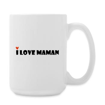 ICH LIEBE MAMA. MAMA LIEBTE ES. MAMA. MUTTERTAG. - Große Tasse 440 ml - Weiß - Rechts