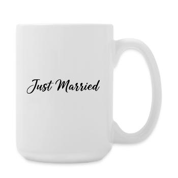 Juste marié – Lettrage classique de mariage - Grande tasse 440 ml - blanc - Droite