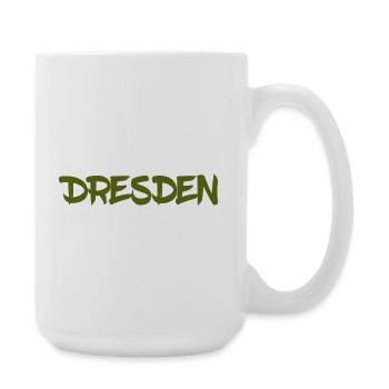 Dresden - Sachsen - Frauenkirche - Zwinger - Elbe - Große Tasse 440 ml - Weiß - Rechts