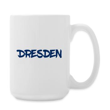 Dresden - Sachsen - Frauenkirche - Zwinger - Elbe - Große Tasse 440 ml - Weiß - Rechts