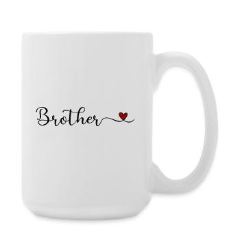 Bruder - Bruderherz - Große Tasse 440 ml - Weiß - Rechts