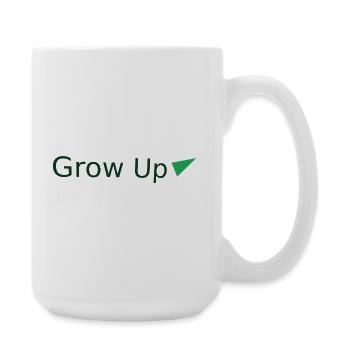 Grandir avec le triangle vert - Grande tasse 440 ml - blanc - Droite