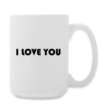 ICH LIEBE DICH. PAAR. GERADE VERHEIRATET. Junggesellinnenabschied - Große Tasse 440 ml - Weiß - Rechts