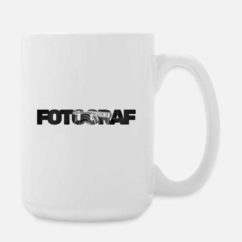 photographer - Large Mug 440 ml - white