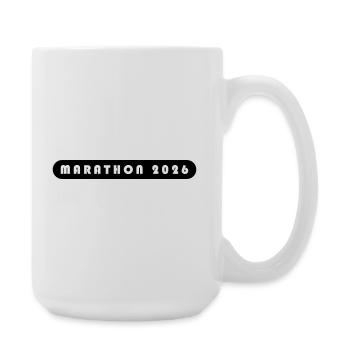 Marathon 2026 lettering - Large Mug 440 ml - white - Right