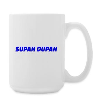 Supah Dupah Bold Design typographique - Grande tasse 440 ml - blanc - Droite