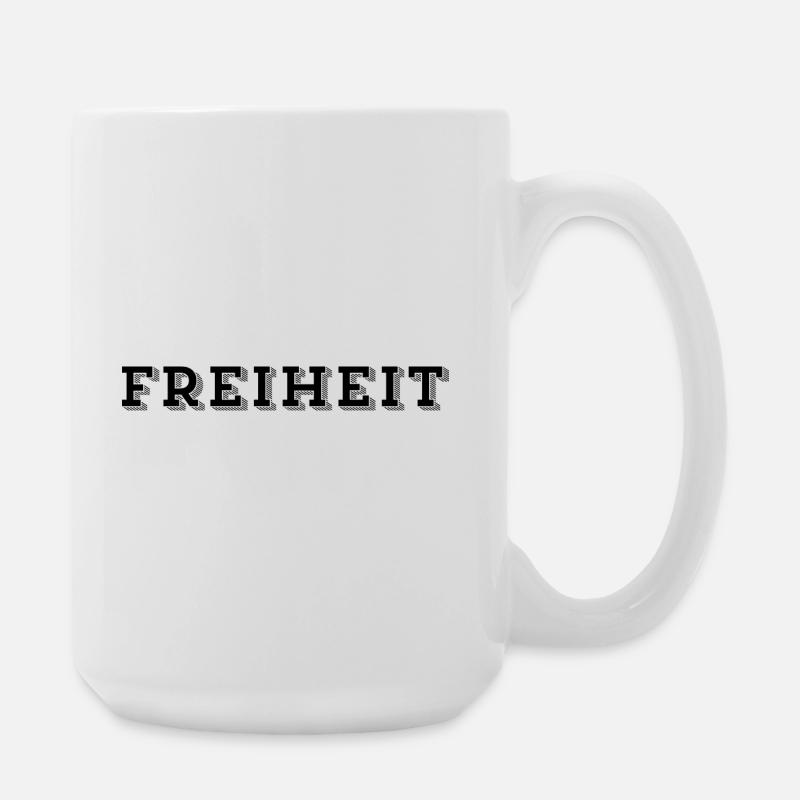 LIBERTÉ – Sans limites et libre - Grande tasse 440 ml - blanc