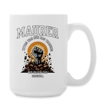 Maurer Maurermeister Geselle Lehrling - Große Tasse 440 ml - Weiß - Rechts