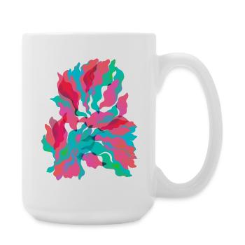 Aquarelle tropicale aux teintes vibrantes - Grande tasse 440 ml - blanc - Droite
