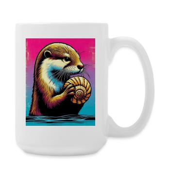 Otter - Große Tasse 440 ml - Weiß - Rechts