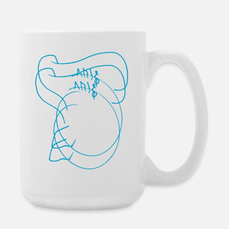 Abstraktes Linienkunst Design Paris Souvenir - Große Tasse 440 ml - Weiß