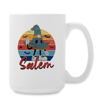 Skurriler Hexenhut mit Salem Text - Große Tasse 440 ml - Weiß - Rechts