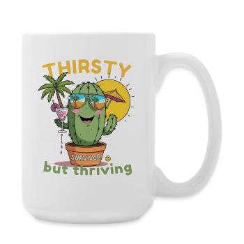 Cactus Vibes – Dry, Cool & Alive - Large Mug 440 ml - white - Right