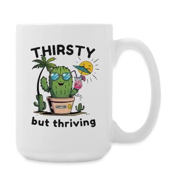 Cactus Vibes – Dry, Cool & Alive - Large Mug 440 ml - white - Right