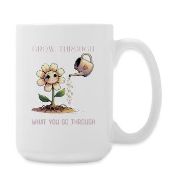 Self-love grows with every tear - Large Mug 440 ml - white - Right