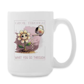 Flower of Healing – Gentle &amp; Strong - Large Mug 440 ml - white - Right