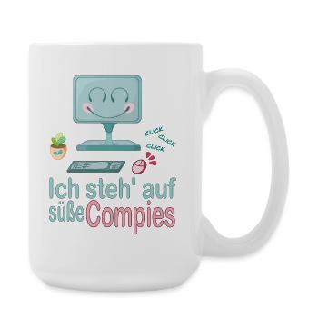 I'm into cute computers - Large Mug 440 ml - white - Right