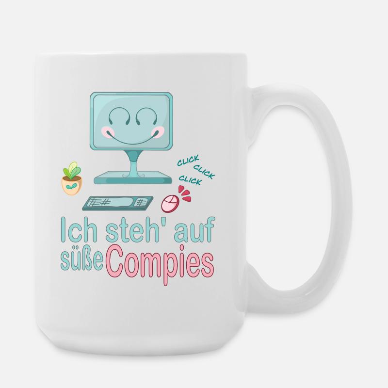 I'm into cute computers - Large Mug 440 ml - white