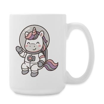 Adorable astronaute licorne aux couleurs pastel - Grande tasse 440 ml - blanc - Droite