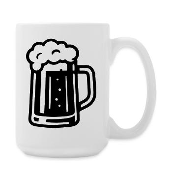 Beer Symbol Beer Mug - Large Mug 440 ml - white - Right