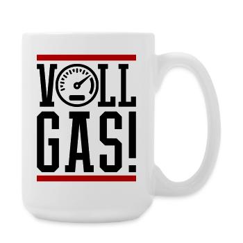 Full Throttle Speedometer Saying - Large Mug 440 ml - white - Right