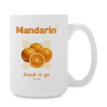 Mandarines | Snack à emporter - Grande tasse 440 ml - blanc - Droite