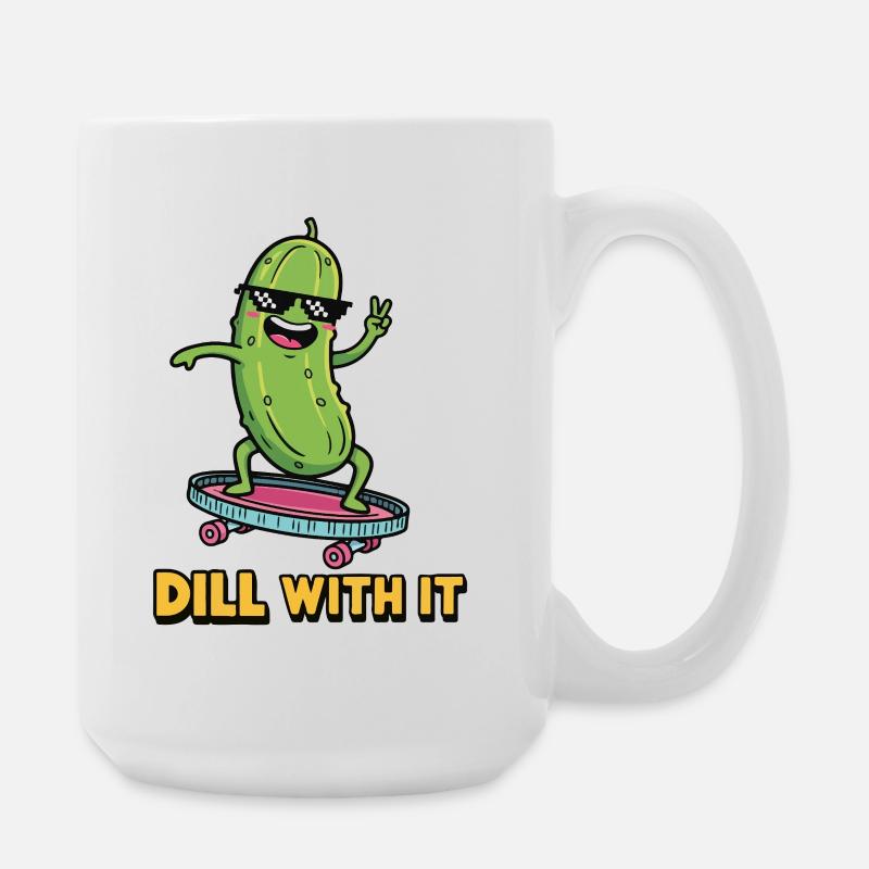 Gurken-Vibes - Große Tasse 440 ml - Weiß