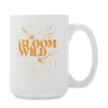 Bloom Wild Floral Typografie Design - Große Tasse 440 ml - Weiß - Rechts