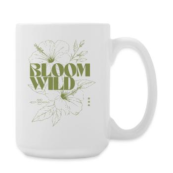 Bloom Wild Botanische Illustration - Große Tasse 440 ml - Weiß - Rechts