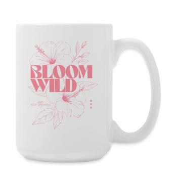 Bloom Wild Floral Illustration - Large Mug 440 ml - white - Right