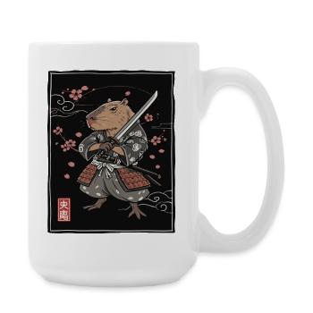 Samurai Ferret Illustration - Large Mug 440 ml - white - Right