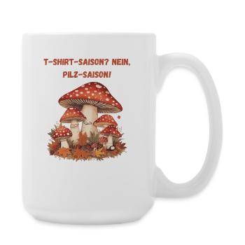 Mushroom Season Autumn Illustration Toadstools - Large Mug 440 ml - white - Right
