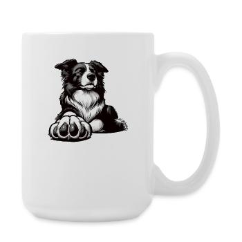 Talk to the paw Border Collie Herding Dog Collie - Large Mug 440 ml - white - Right