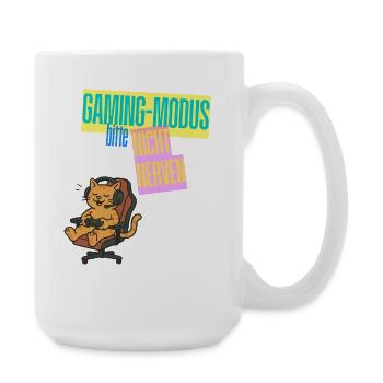 Gaming Mode Cat Not Nerve Design Gaming - Large Mug 440 ml - white - Right