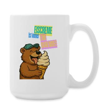 Bär Eiscreme Comic - Große Tasse 440 ml - Weiß - Rechts