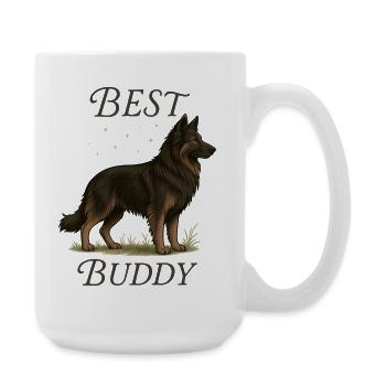 Altdeutscher Schäferhund – Best Buddy - Große Tasse 440 ml - Weiß - Rechts