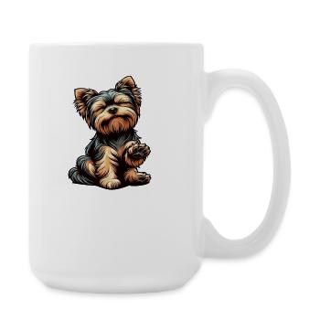 Talk to the paw Yorkshire Terrier Yorkie - Large Mug 440 ml - white - Right