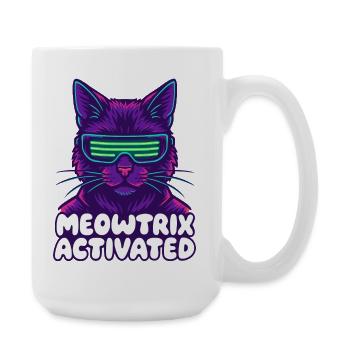 Meowtrix Chat néon activé - Grande tasse 440 ml - blanc - Droite