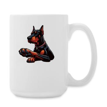 Talk to the Paw Doberman Doberman Owner - Large Mug 440 ml - white - Right
