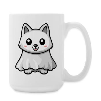 Wolf Halloween Ghost - Large Mug 440 ml - white - Right