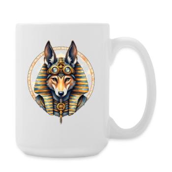 Egyptian Husky Steampunk Style - Large Mug 440 ml - white - Right