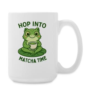 Matcha Frog Tea Time Motif Petit-déjeuner - Grande tasse 440 ml - blanc - Droite