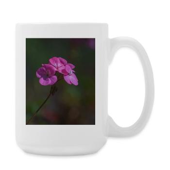 Pink Flowers - Large Mug 440 ml - white - Right