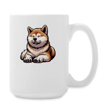 Parlez à la patte Akita Akitabesitzer Akitahund - Grande tasse 440 ml - blanc - Droite