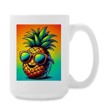 Ananas - Große Tasse 440 ml - Weiß - Rechts