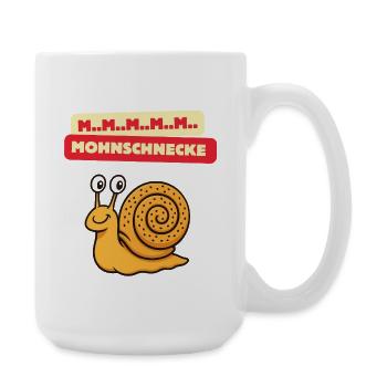 Mmm Dessin animé de l’escargot coquelicot - Grande tasse 440 ml - blanc - Droite