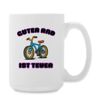 Good Wheel Is Expensive Cartoon Joke Proverb - Large Mug 440 ml - white - Right