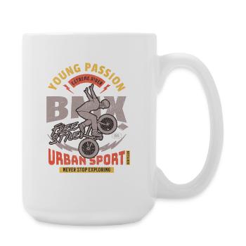 BMX Urban Sport Freestyle - Grande tasse 440 ml - blanc - Droite